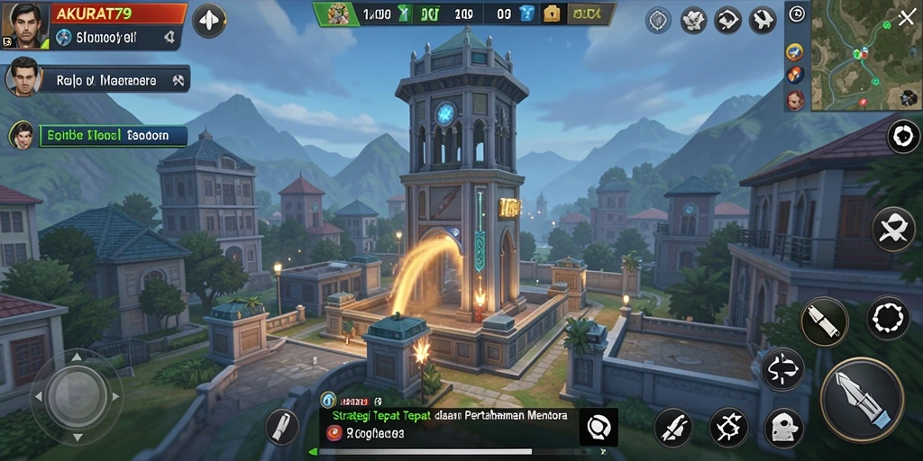Tampilan gameplay menegangkan dari AKURAT79 yang penuh strategi Tower Defense.