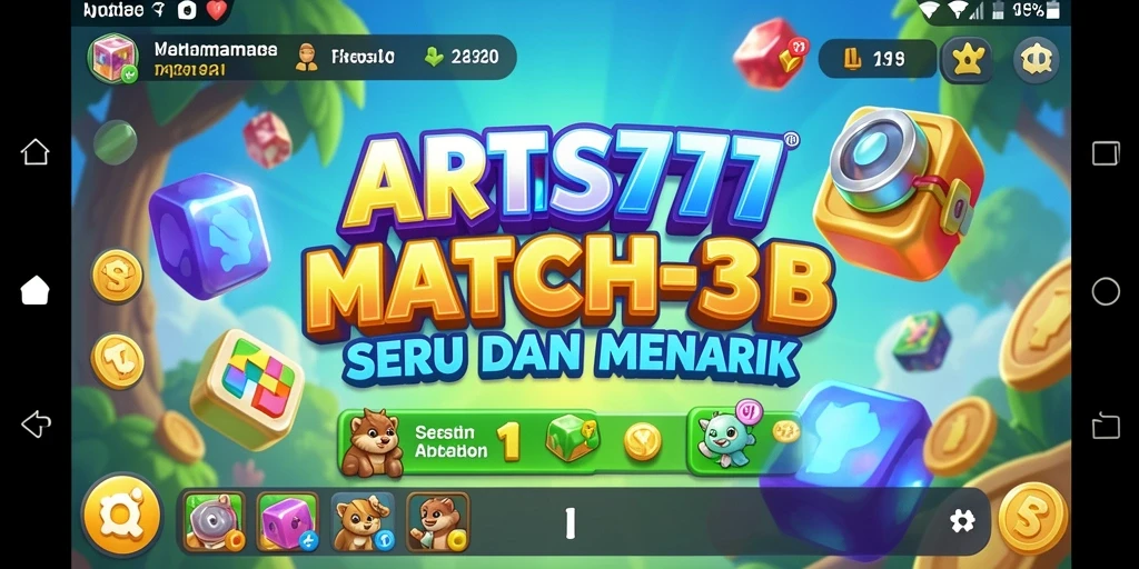 Screenshot ARTIS777 menampilkan gameplay yang seru dalam kategori Match-3.