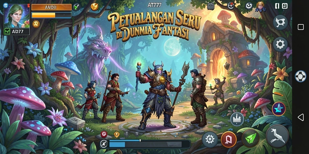 Gameplay seru dalam AT777 menampilkan petualangan yang penuh aksi.