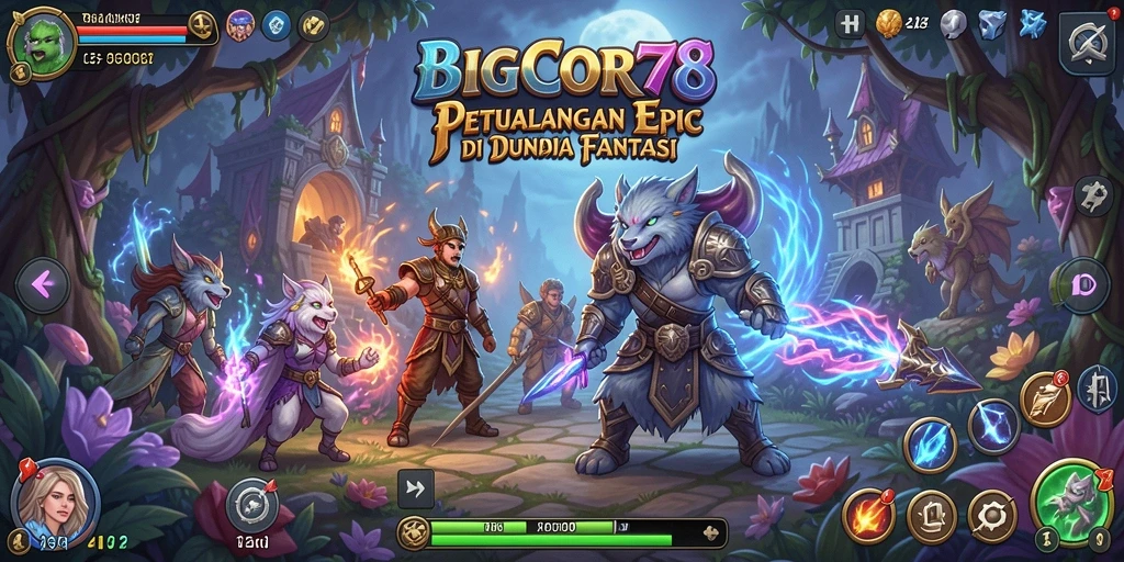 Screenshot dari gameplay BIGCOR78 yang menampilkan aksi RPG mendebarkan.