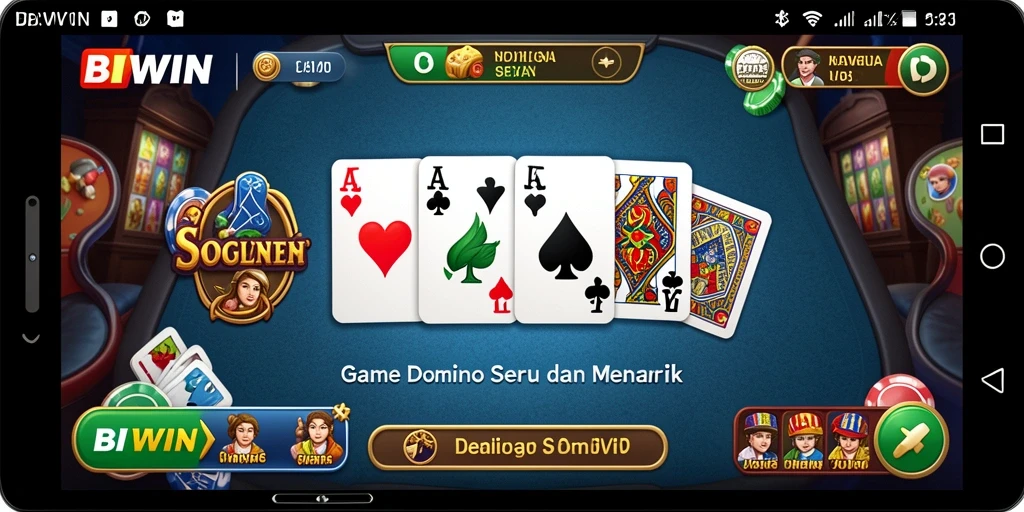 Tampilan gameplay Domino yang menegangkan di BIWIN.