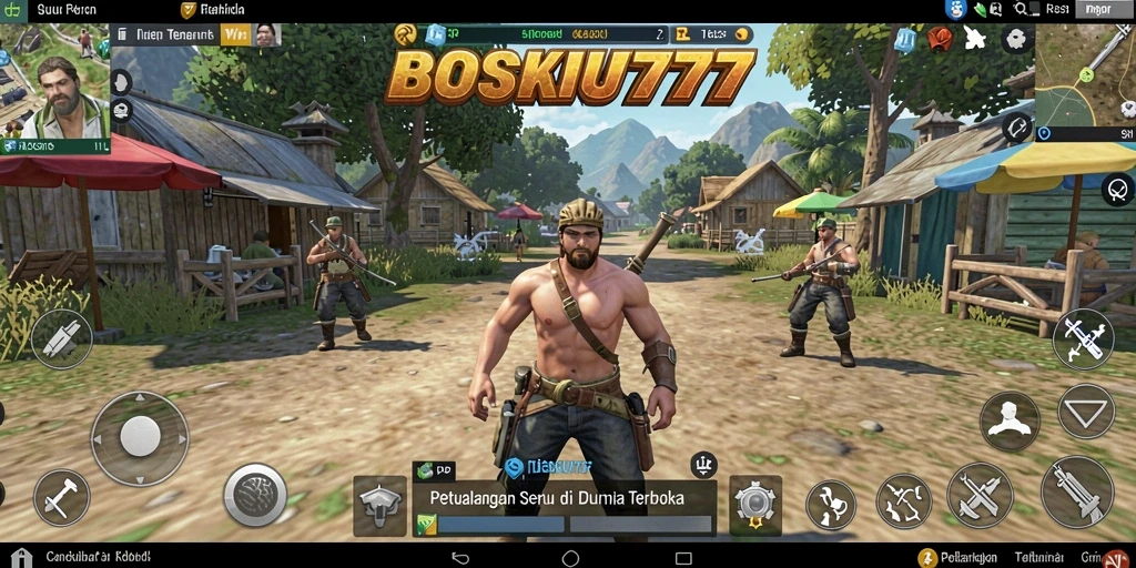 Screenshot utama BOSKU777 menampilkan serunya eksplorasi dunia terbuka.