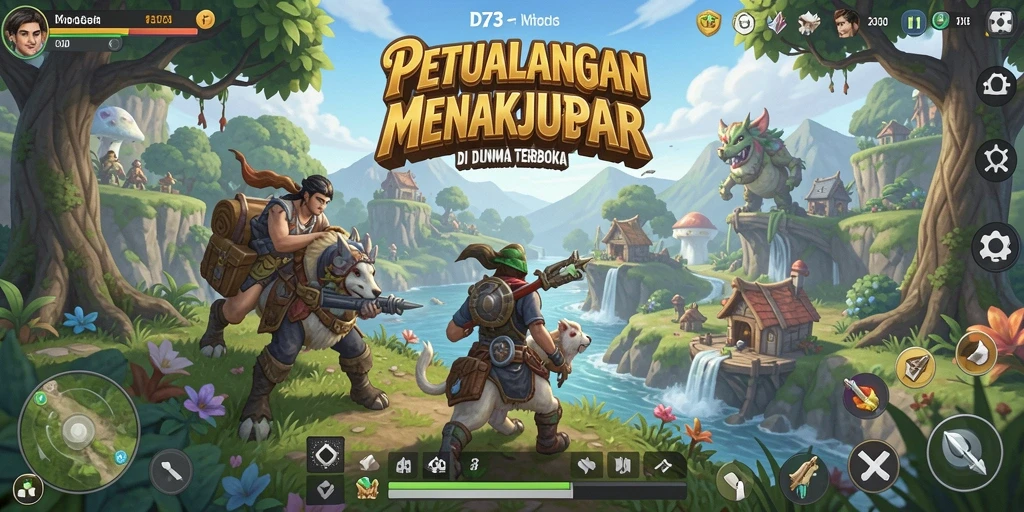 Gameplay D73 yang menakjubkan di dunia terbuka yang luas.