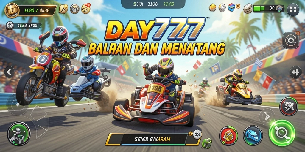 Tampilan gameplay yang seru dan penuh aksi di DAY777.
