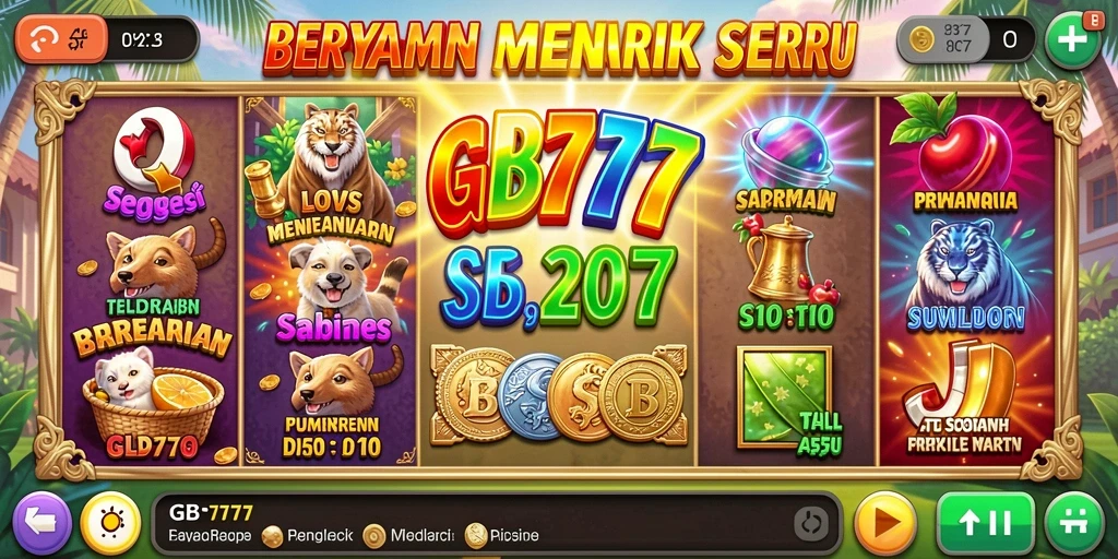 Tampilan gameplay GB777 yang seru dan penuh warna.