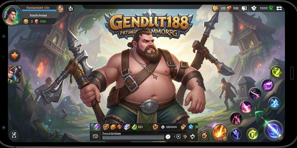 Screenshot GENDUT188 menampilkan aksi pertempuran seru dalam dunia MMORPG.
