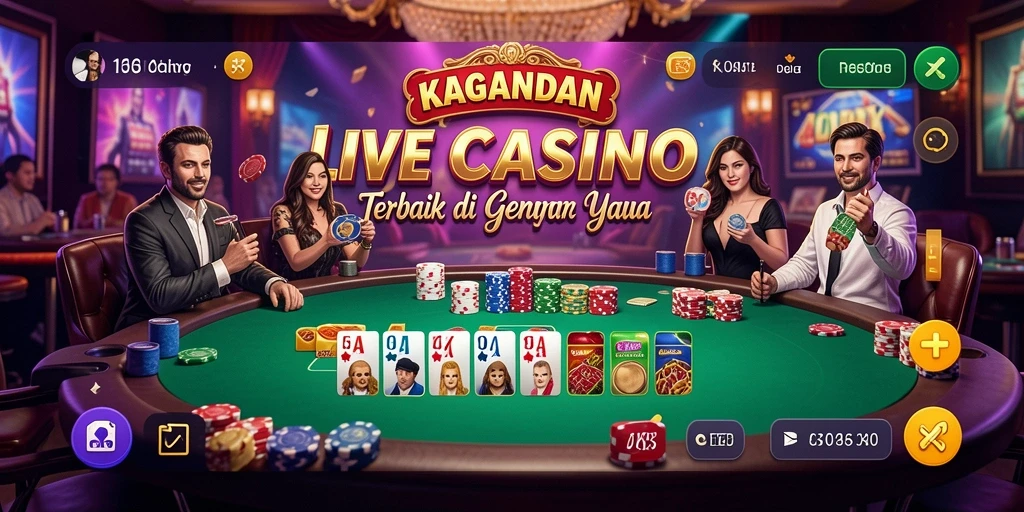 Tampilan gameplay KAGANDAN yang mendebarkan dengan dealer profesional.