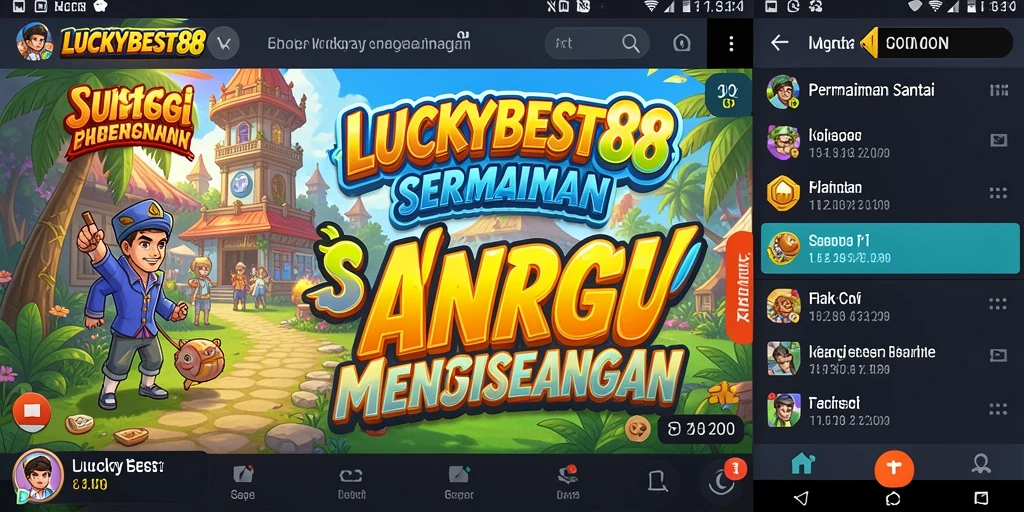 Screenshot gameplay LUCKYBEST88 yang menunjukkan keseruan bermain.