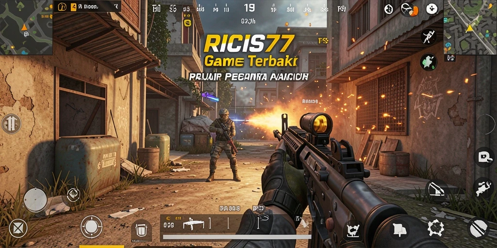 Tampilan gameplay RICIS77 dengan grafis yang menakjubkan dan pertempuran seru.