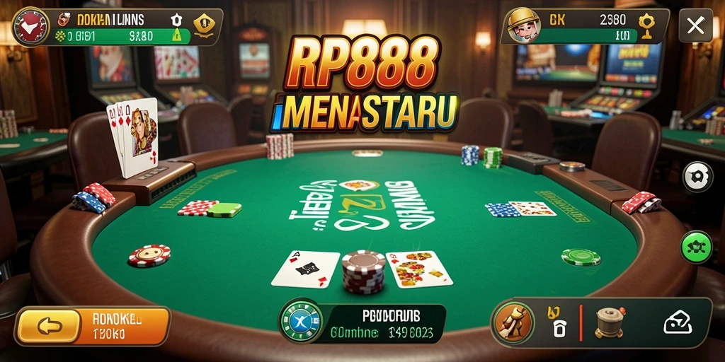Tampilan gameplay poker yang mendebarkan di RP888.
