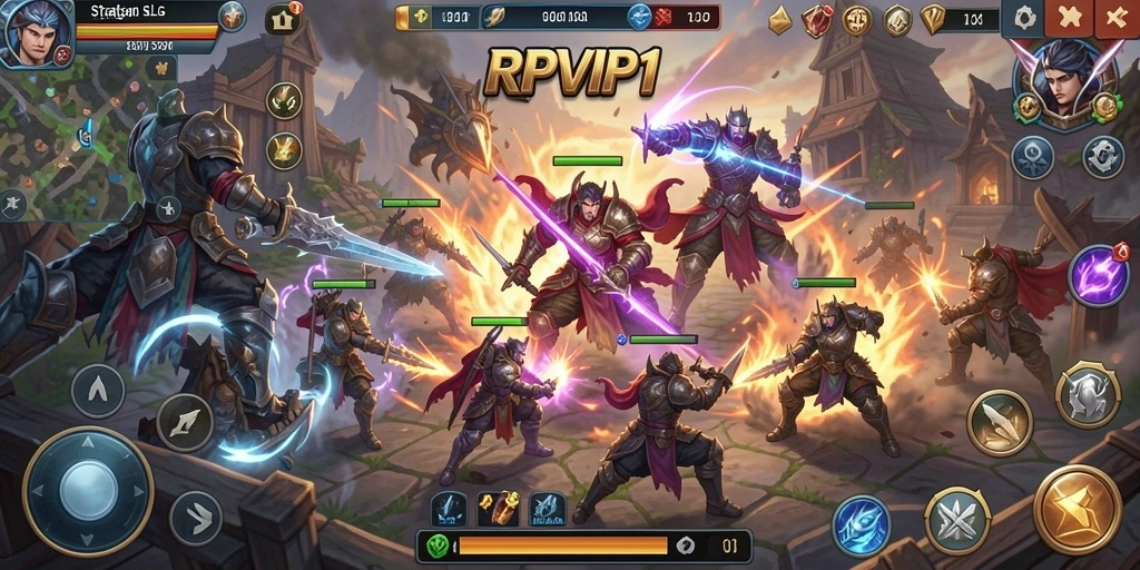 Gameplay RPVIP1 dengan pertempuran strategi yang mendebarkan.