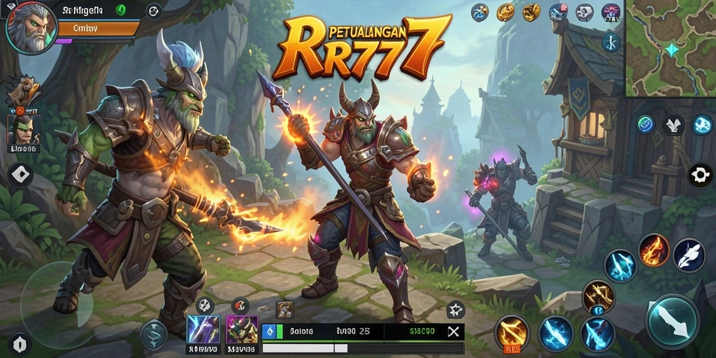 Tampilan gameplay seru dengan grafik memukau di RR777.