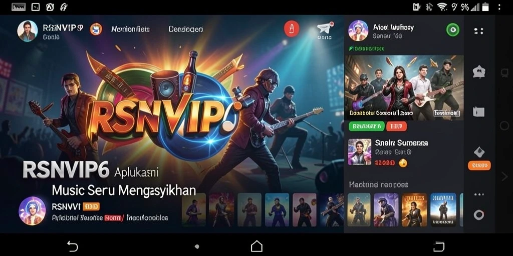 Screenshot gameplay RSNVIP6 menampilkan interaksi seru dalam bermain musik.