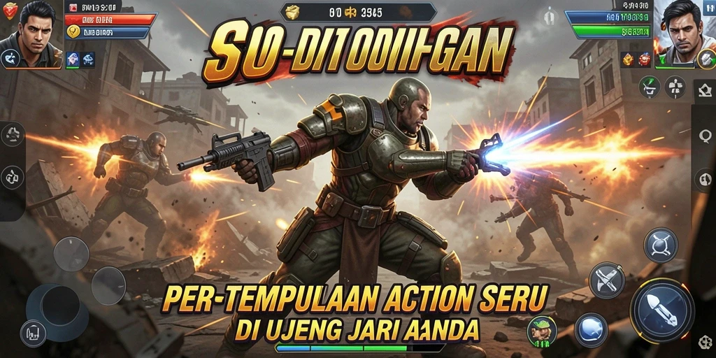 Tangkapan layar S80 menunjukkan aksi pertempuran yang intens dan dinamis.