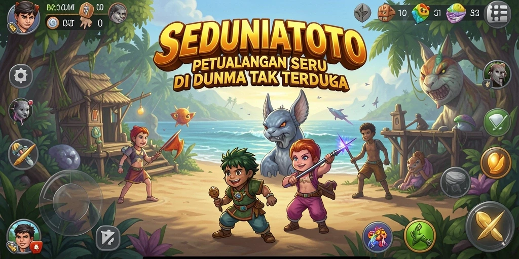 Tampilan gameplay SEDUNIATOTO yang menakjubkan dan menantang.