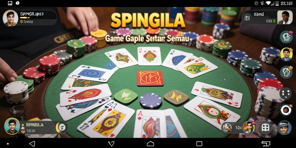 Tangkapan layar SPINGILA menunjukkan momen seru bermain Gaple.