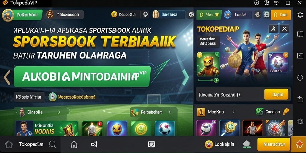 Tampilan screenshot utama TOKOPEDIAVIP yang menunjukkan antarmuka taruhan yang menarik.