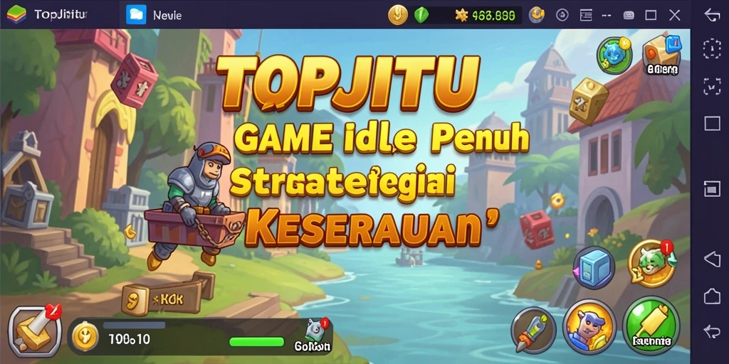 Tangkapan layar gameplay TOPJITU yang menampilkan aksi Idle yang menarik.