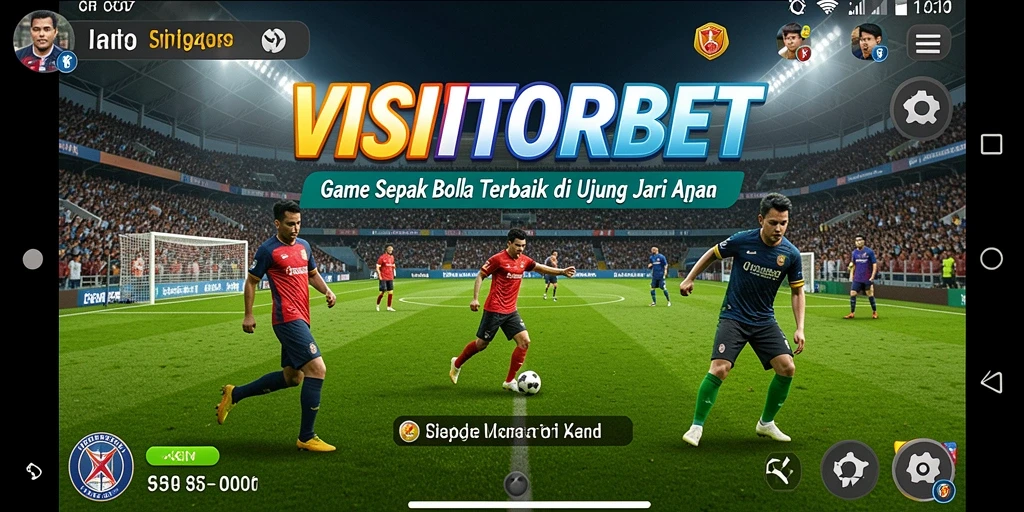 Tampilan gameplay <strong>VISITORBET</strong> dengan informasi laga sepak bola terkini.